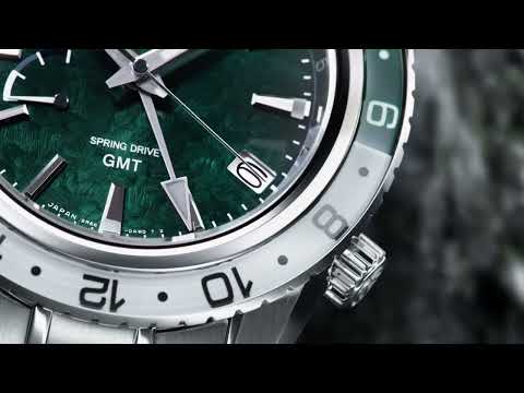 グランドセイコー マスターショップ専用モデル スプリングドライブ GMT 穂高連峰 SBGE295 メンズ 腕時計 グリーンダイヤル