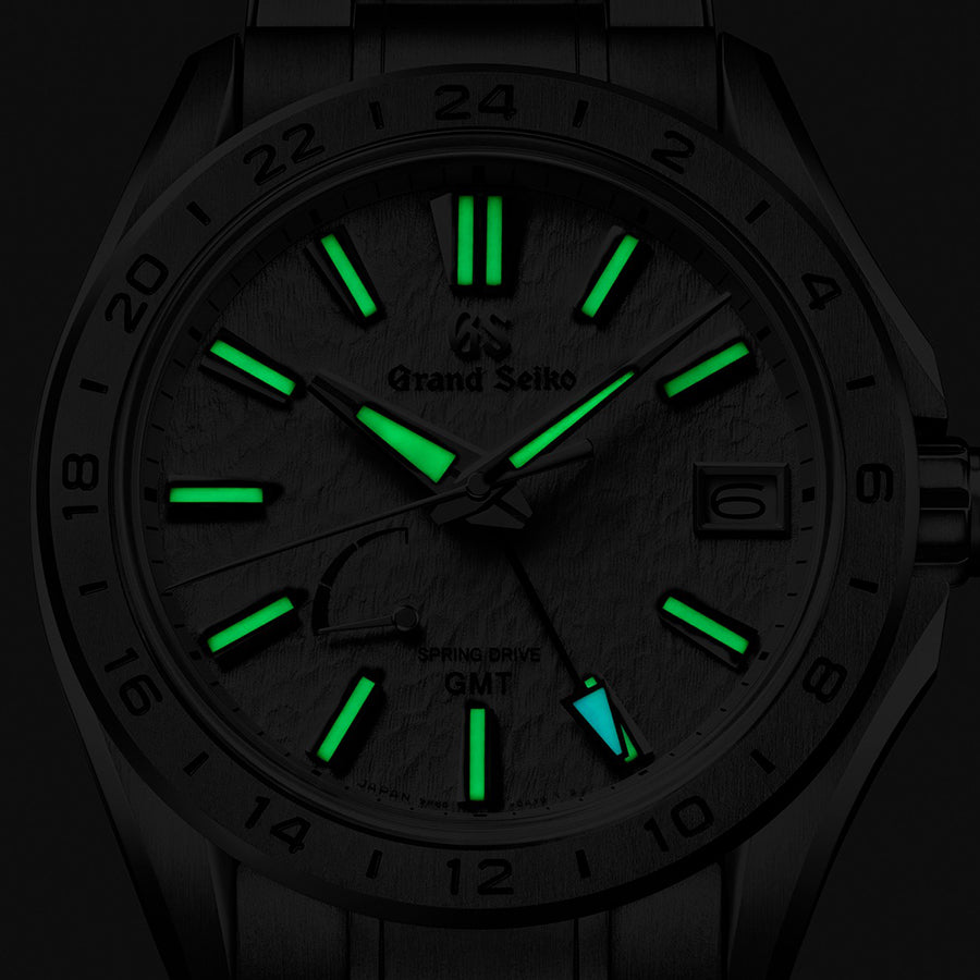 グランドセイコー マスターショップ専用モデル エボリューション9 スプリングドライブ GMT SBGE285 メンズ 腕時計 朝霧モチーフダイヤル ブライトチタン