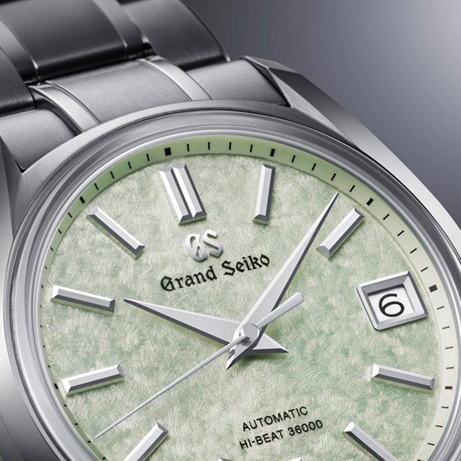 グランドセイコー マスターショップ専用モデル 62GS メカニカルハイビート 36000 清明 若葉 SBGH343 メンズ 腕時計 機械式 自動巻き ブライトチタン ライトグリーン