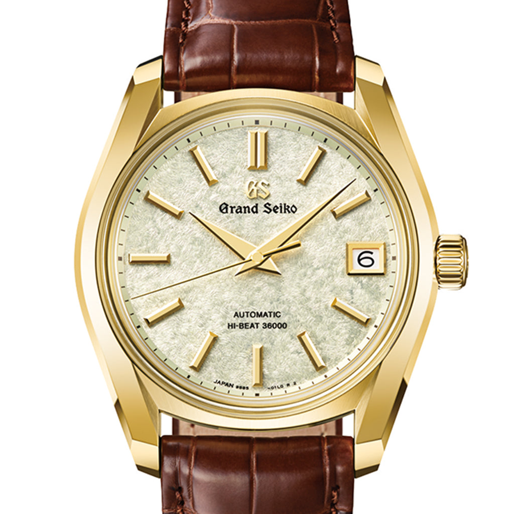 グランドセイコー 62GS メカニカルハイビート 36000 桜若葉 SBGH376 メンズ 機械式 18Kイエローゴールドケース クロコダイル 革バンド