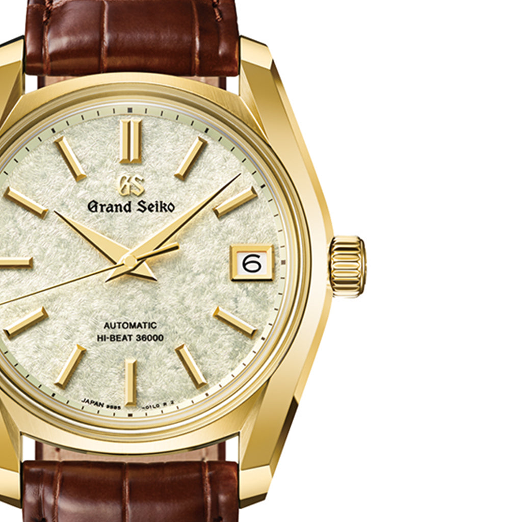 グランドセイコー 62GS メカニカルハイビート 36000 桜若葉 SBGH376 メンズ 機械式 18Kイエローゴールドケース クロコダイル 革バンド