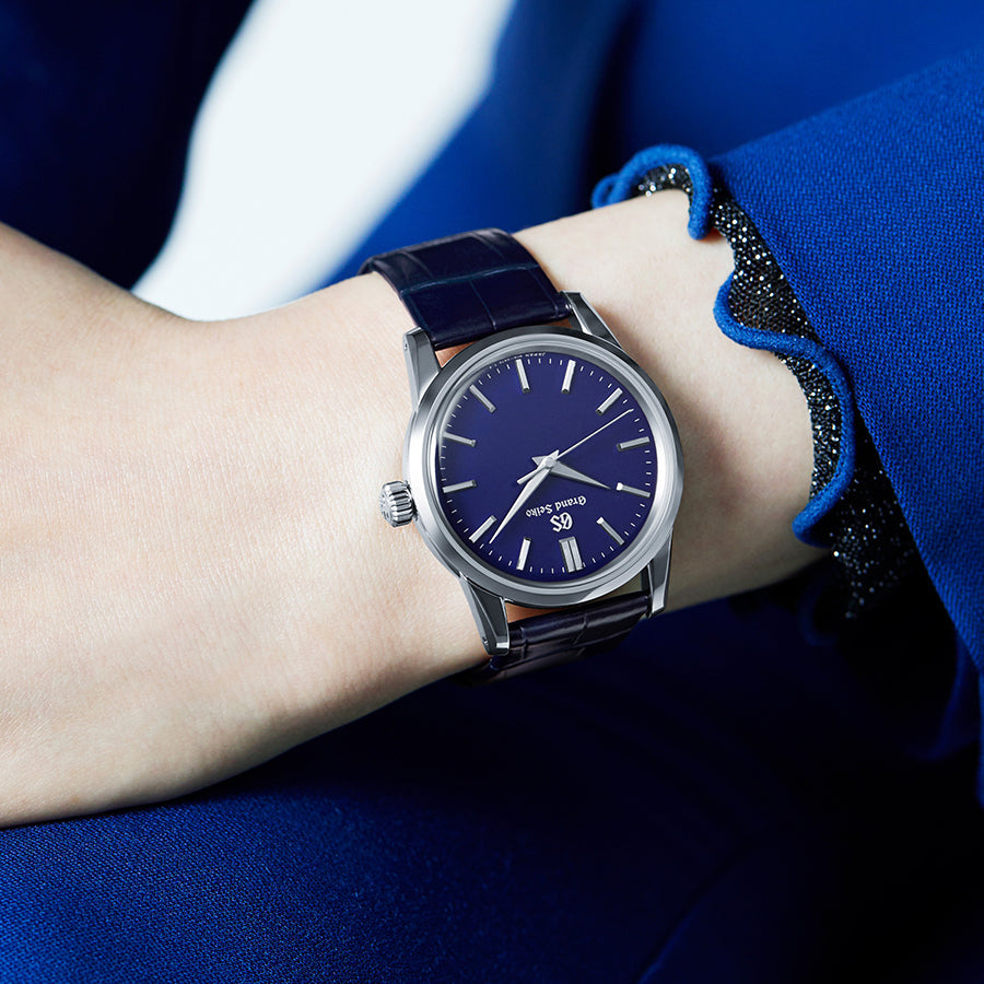 グランドセイコー マスターショップ専用モデル ミドルサイズ クラシックデザイン SBGX349 メンズ レディース 電池式 クオーツ 34mm ネイビーダイヤル 革バンド