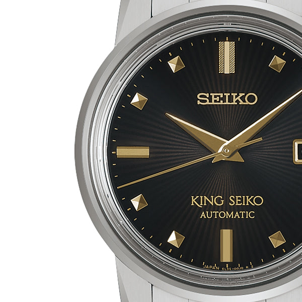 セイコー キングセイコー KSK BEAMS 50周年記念 限定モデル SDKA025 メンズ 機械式 自動巻き 型打文様 ブラックダイヤル 6L35