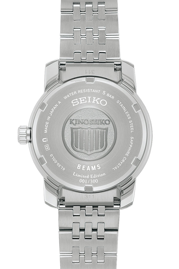 セイコー キングセイコー KSK BEAMS 50周年記念 限定モデル SDKA025 メンズ 機械式 自動巻き 型打文様 ブラックダイヤル 6L35