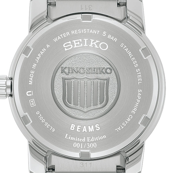 セイコー キングセイコー KSK BEAMS 50周年記念 限定モデル SDKA025 メンズ 機械式 自動巻き 型打文様 ブラックダイヤル 6L35