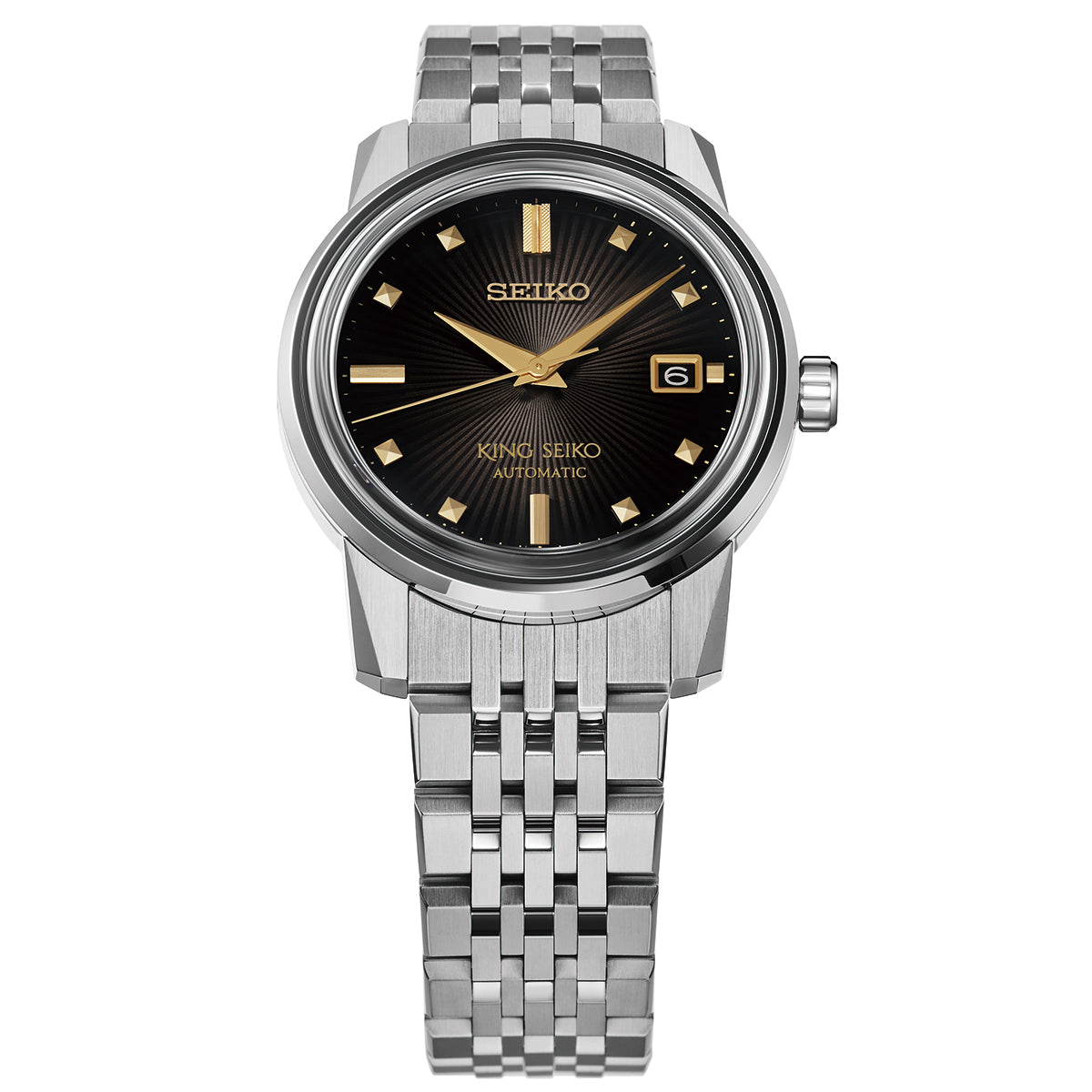 セイコー キングセイコー KSK BEAMS 50周年記念 限定モデル SDKA025 メンズ 機械式 自動巻き 型打文様 ブラックダイヤル 6L35