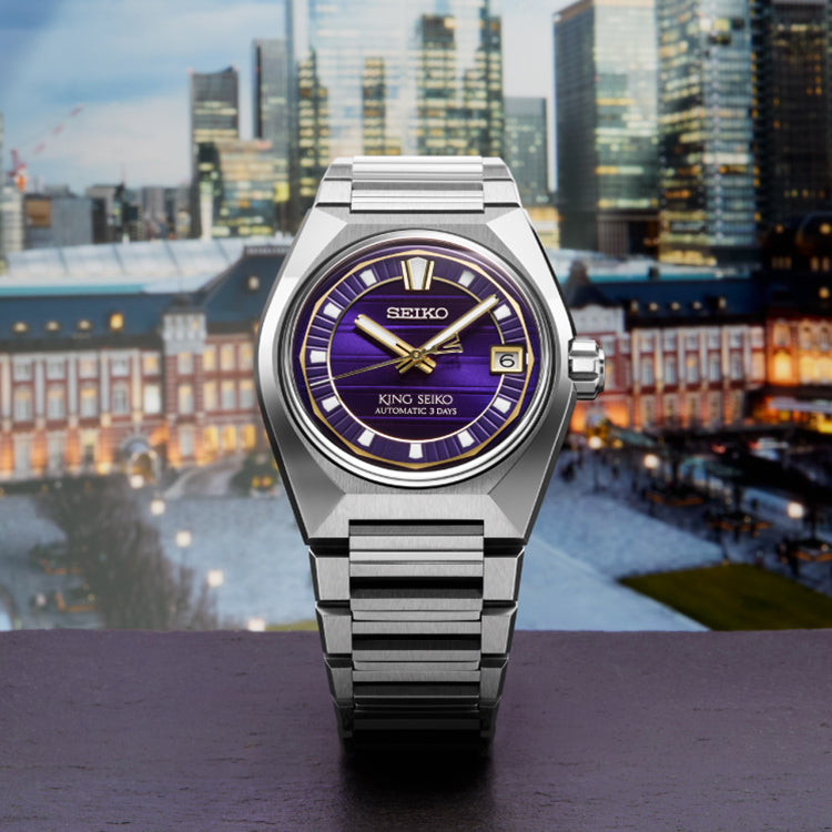 セイコー キングセイコー VANAC 東京ホライゾン 夕暮れ時 SDKV001 メンズ 機械式 自動巻き パープル 8L45