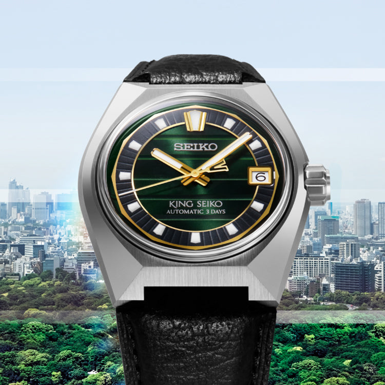 セイコー キングセイコー VANAC 東京ホライゾン SDKV015 メンズ 機械式 自動巻き グリーンダイヤル 革バンド 8L45