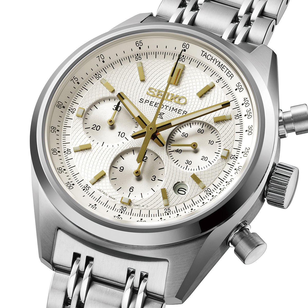 シ*ー様 SEIKO クロノグラフ 腕時計 ホワイト/ゴールド セイコー プロスペックス スピードタイマー セイコー創業145周年記念