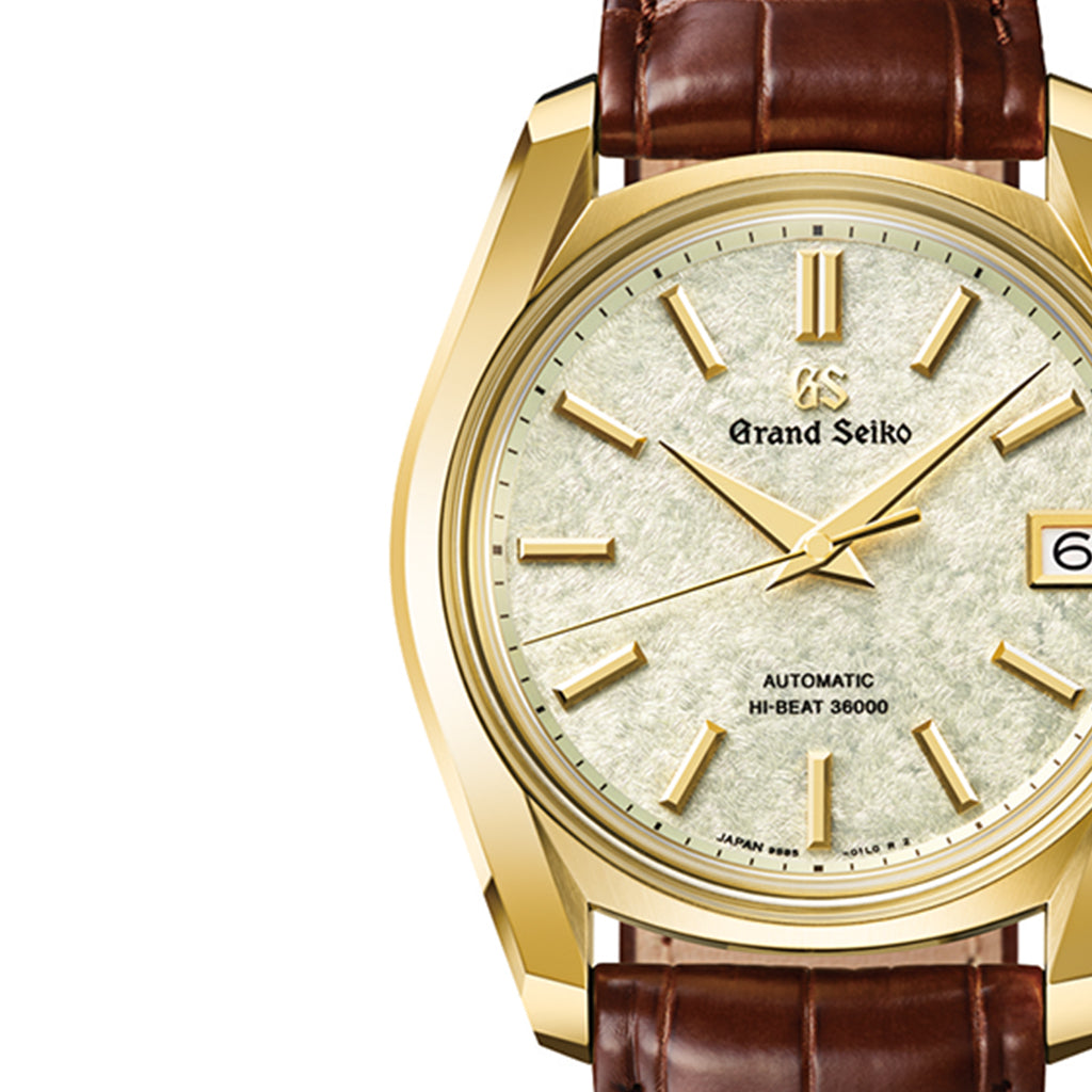 グランドセイコー 62GS メカニカルハイビート 36000 桜若葉 SBGH376 メンズ 機械式 18Kイエローゴールドケース クロコダイル 革バンド