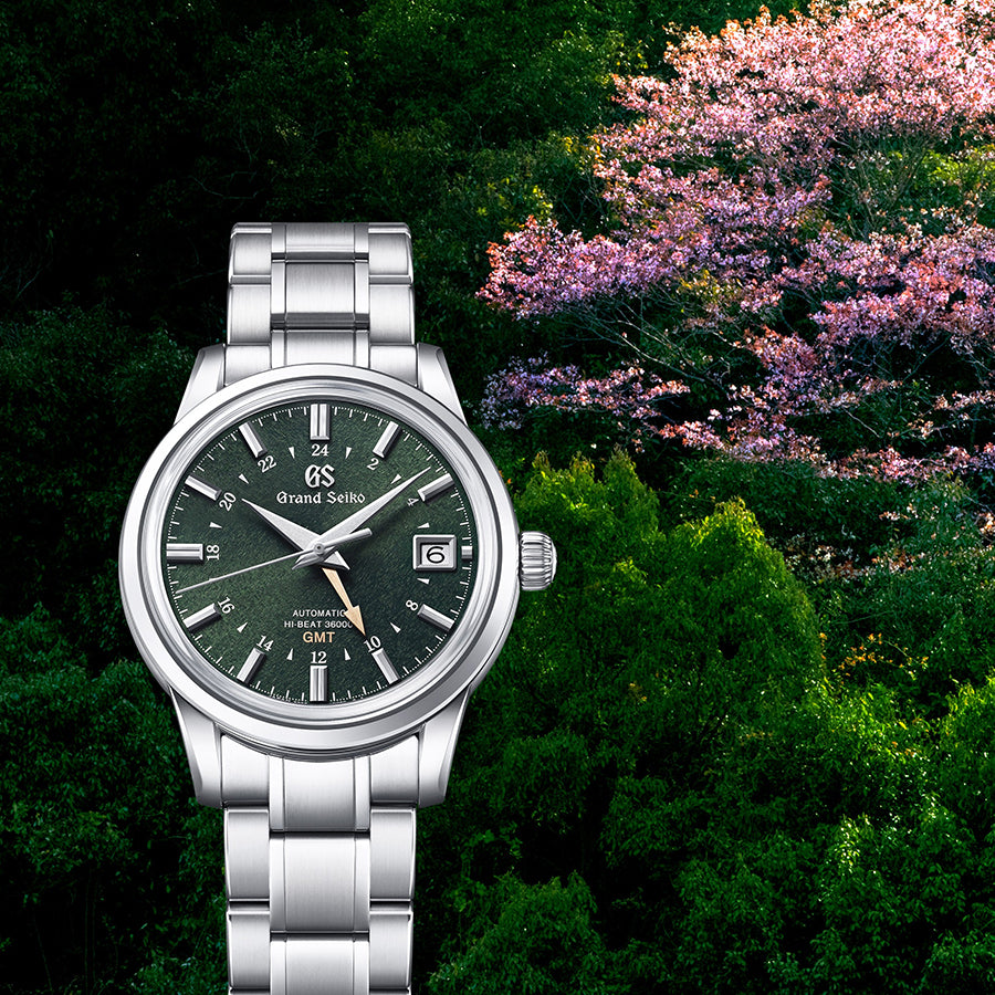 グランドセイコー メカニカル GMT 二十四節気シリーズ 春分 山桜 SBGJ251 メンズ 機械式 グリーンダイヤル