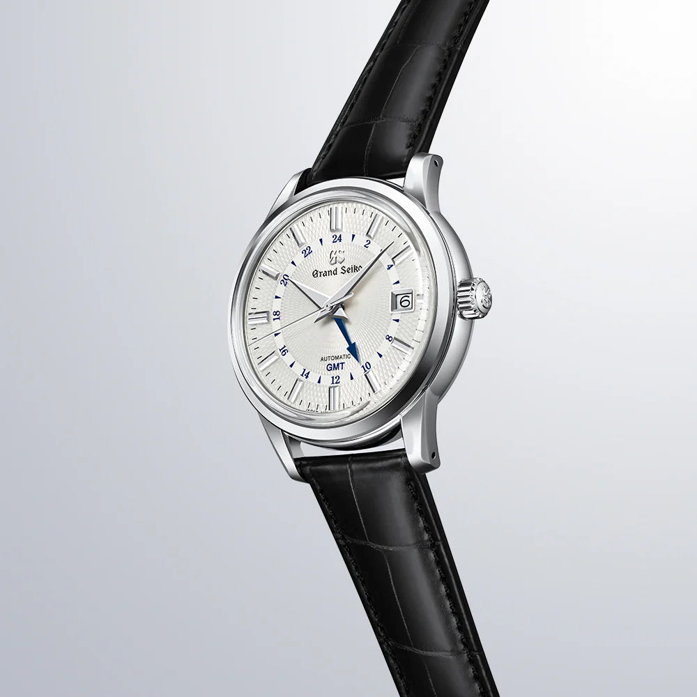 グランドセイコー メカニカル GMT 雪雫 SBGM255 メンズ 機械式 自動巻き クロコダイル 革バンド