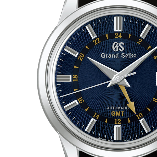 グランドセイコー メカニカル GMT 月雫 SBGM257 メンズ 機械式 自動巻き クロコダイル 革バンド ネイビー