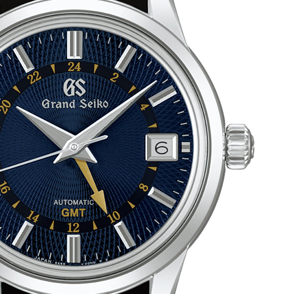 グランドセイコー メカニカル GMT 月雫 SBGM257 メンズ 機械式 自動巻き クロコダイル 革バンド ネイビー