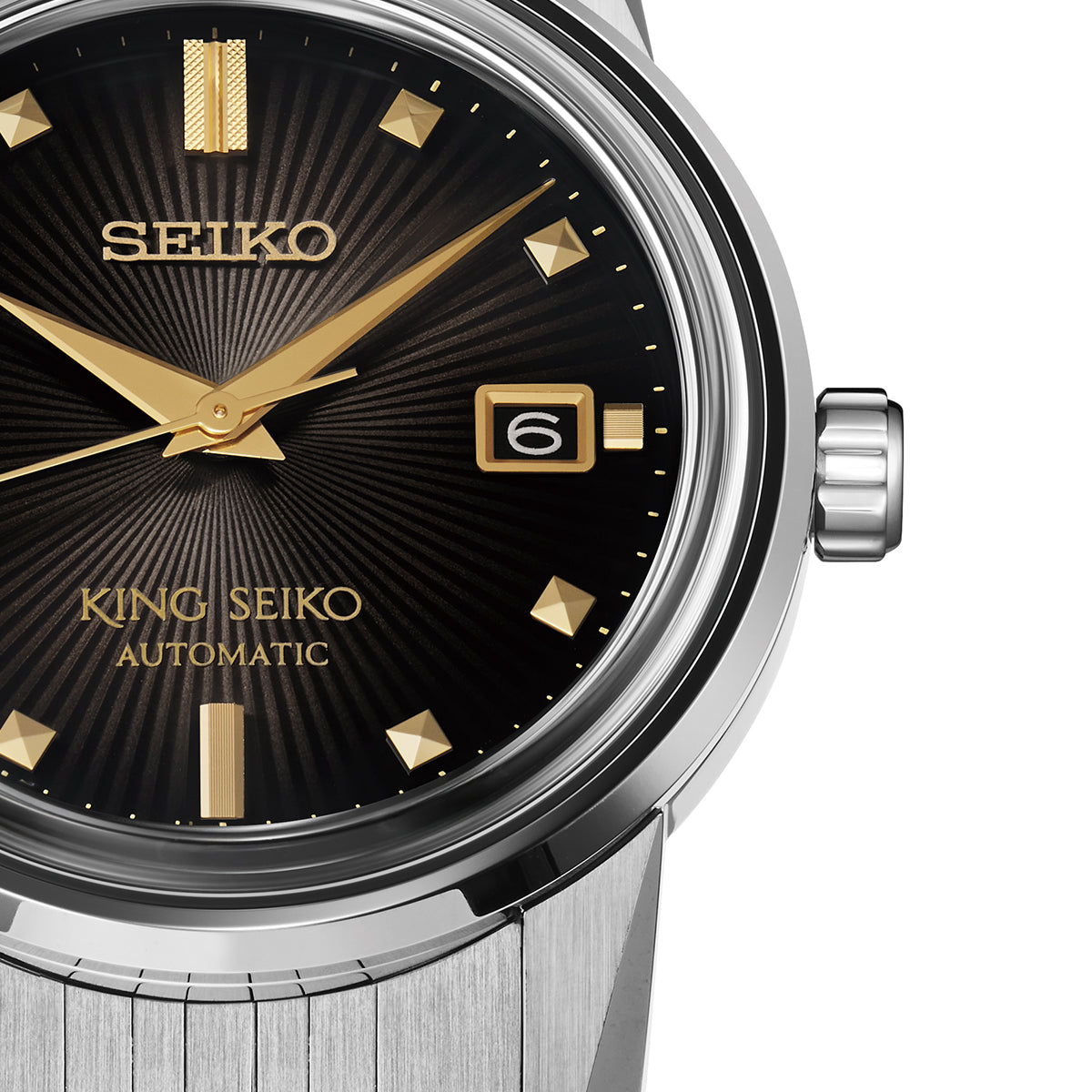 セイコー キングセイコー KSK BEAMS 50周年記念 限定モデル SDKA025 メンズ 機械式 自動巻き 型打文様 ブラックダイヤル 6L35