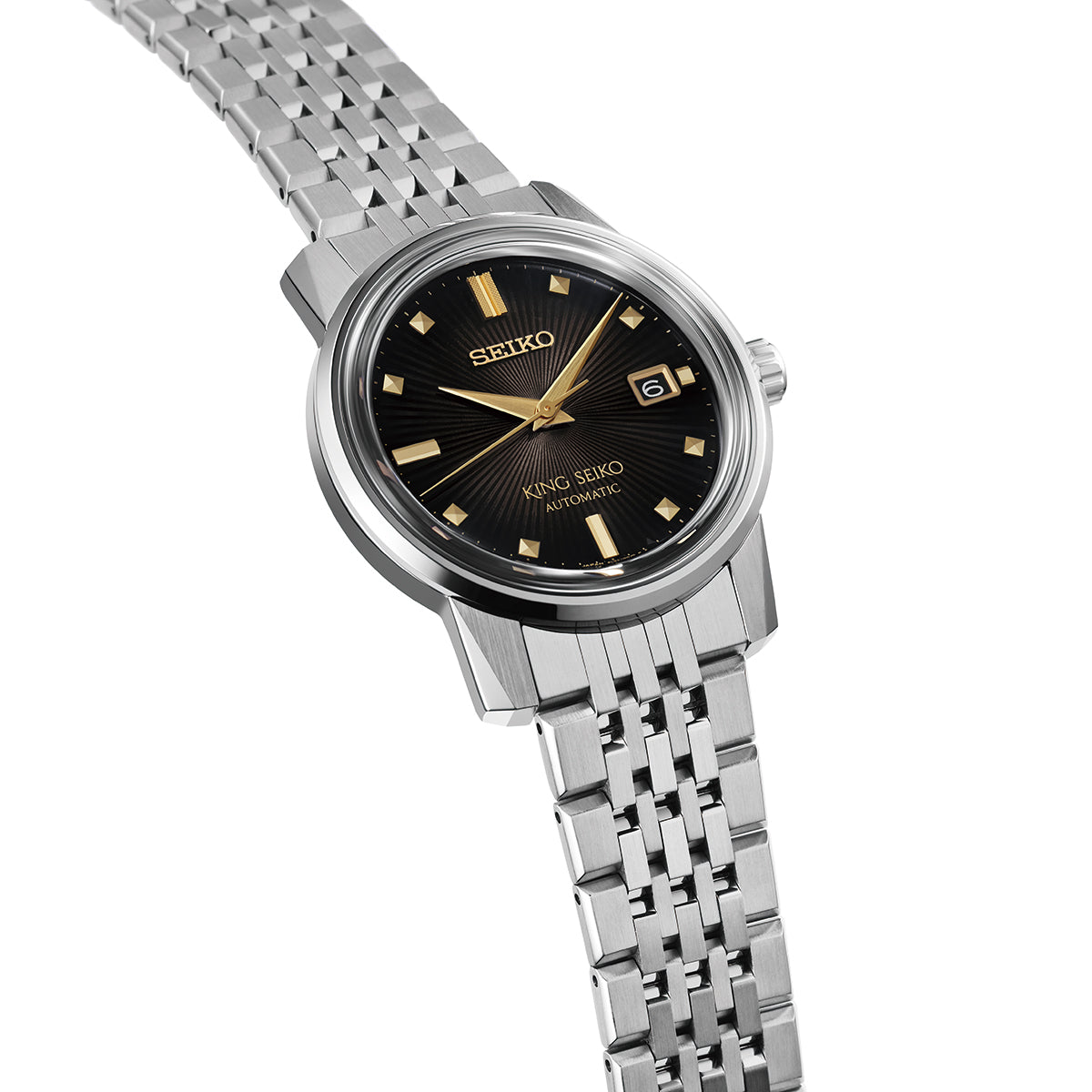 セイコー キングセイコー KSK BEAMS 50周年記念 限定モデル SDKA025 メンズ 機械式 自動巻き 型打文様 ブラックダイヤル 6L35