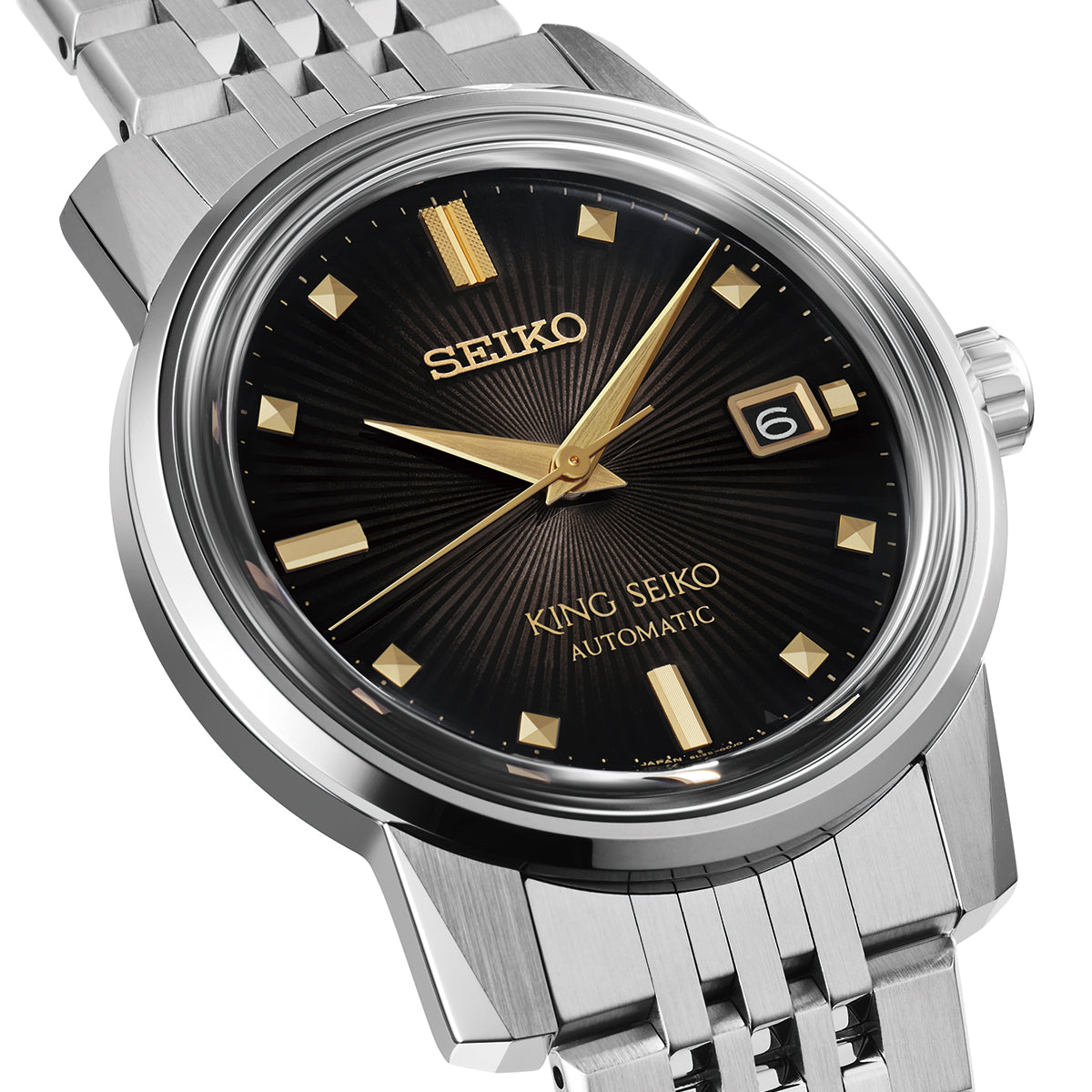 セイコー キングセイコー KSK BEAMS 50周年記念 限定モデル SDKA025 メンズ 機械式 自動巻き 型打文様 ブラックダイヤル 6L35